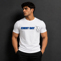 Chest Day Graphic Gym T-Shirt UNISEX | Regular Fit Cotton Tee | White