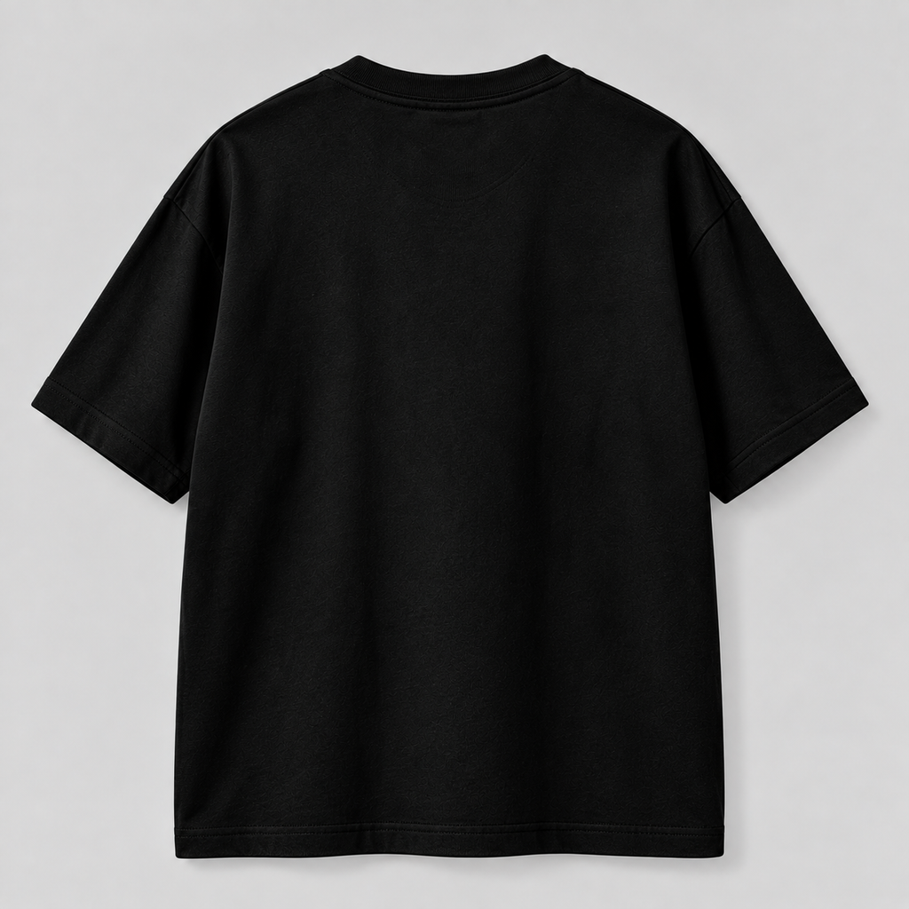 Spidy Black Oversized Graphic T-Shirt