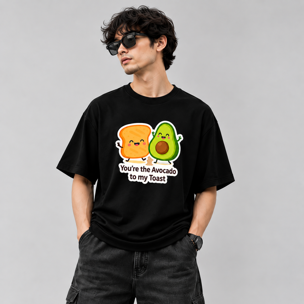 Avocado Couple Tees - Black