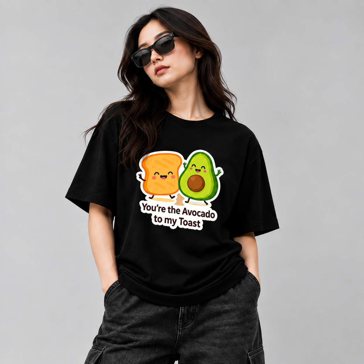 Avocado Couple Tees - Black