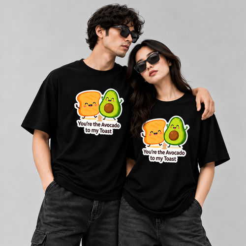 Avocado Couple Tees - Black