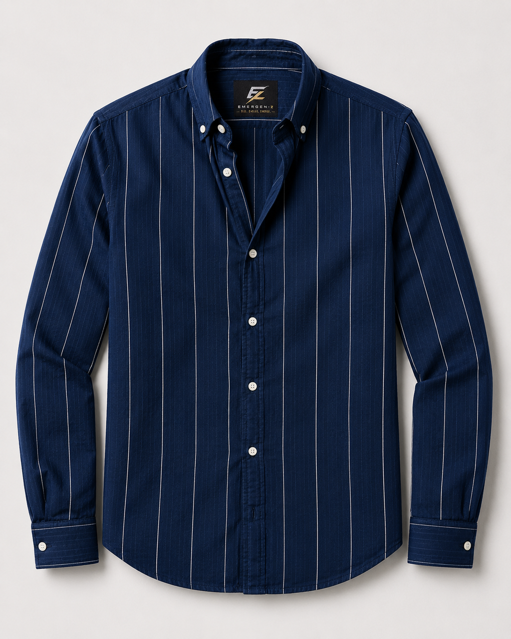 Midnight Navy Striped linen Shirt