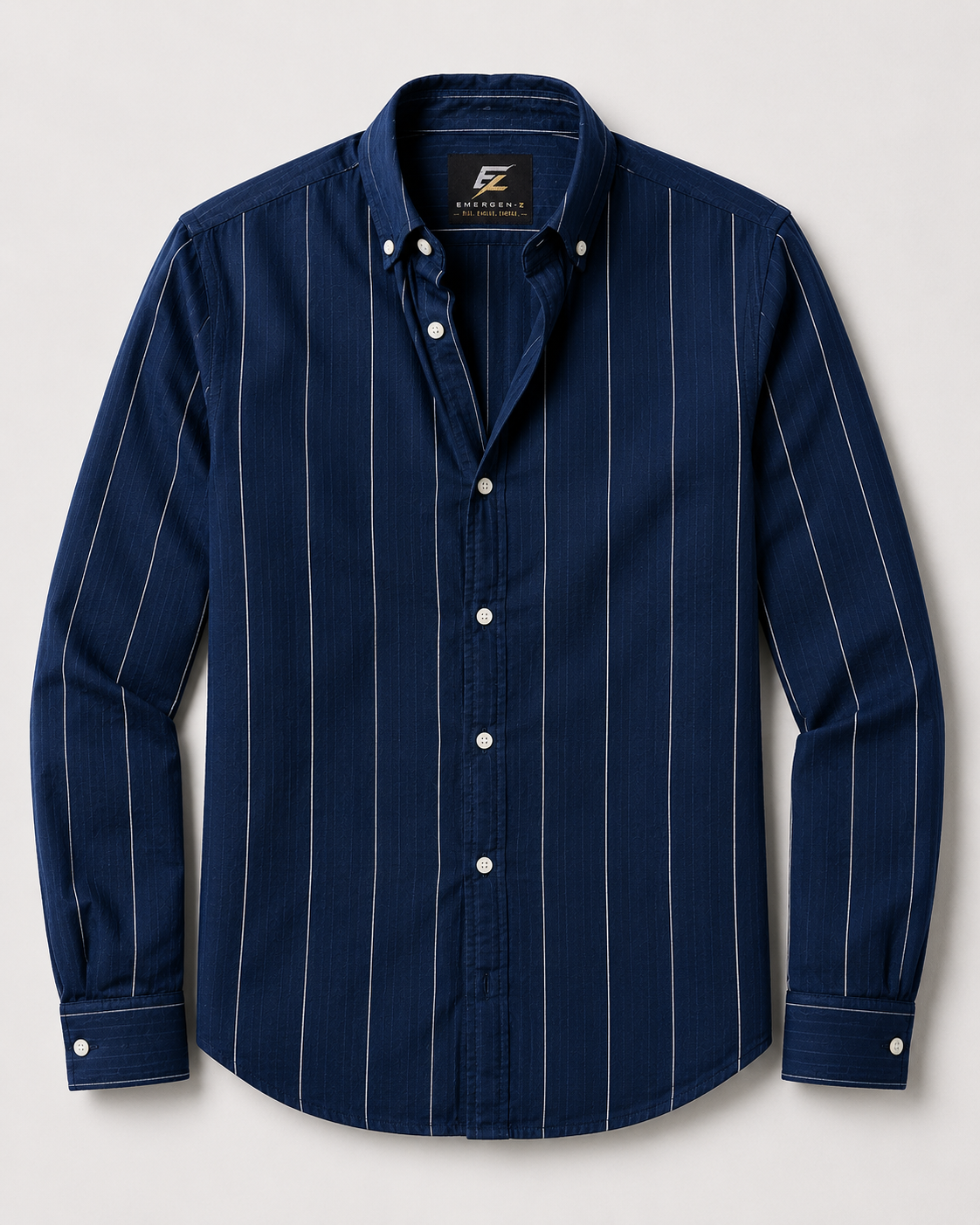 Midnight Navy Striped linen Shirt