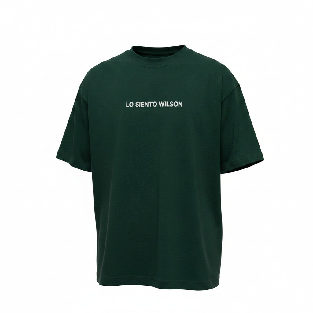 LO SIENTO WILSON - EMERGENZ Oversized Essential T-Shirt – Deep Bottle Green